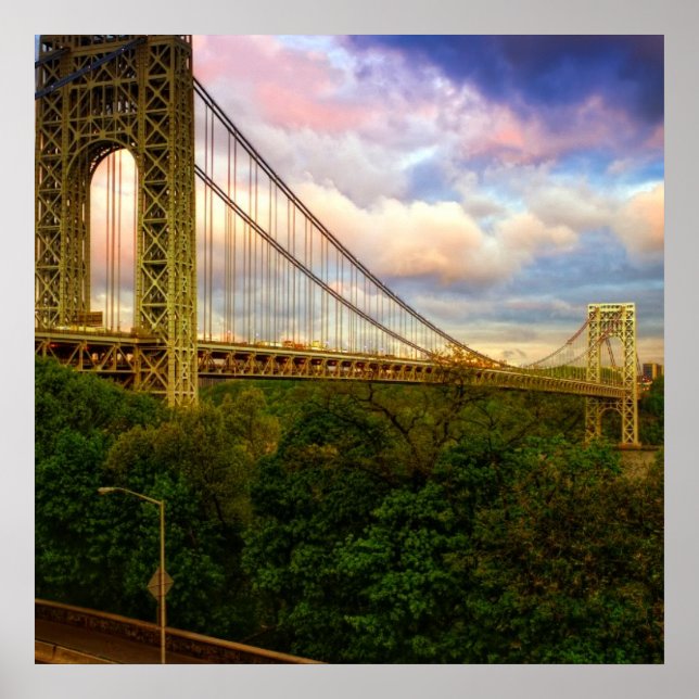 Visa tittar syd - Väster från Manhattan Poster (Framsidan)