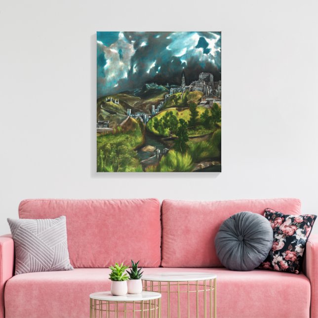 Visa Toledo | El Greco | Canvastryck (Insitu (Vardagsrum))