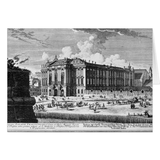 Visa Trautson Palace byggt för Count Hälsningskort (Framsidan Horizontal)