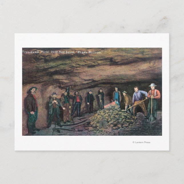 Visa Treadwell Mine Guld MinersJuneau, AK Vykort (Framsida)