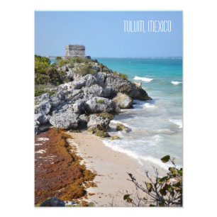 Visa Tulum Mayan Ruins Mexico Travel Souvenir Fototryck