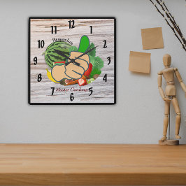 Visa tummen upp för Personlig Master Gardener Fyrkantig Klocka