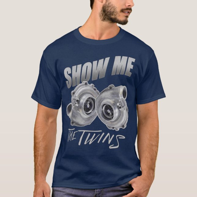 Visa Twillingarna Turbo Car Enthusiast Boost T Shirt (Framsida)