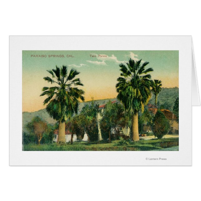 Visa Twin PalmsParaiso Vår, CA Hälsningskort (Framsidan Horizontal)
