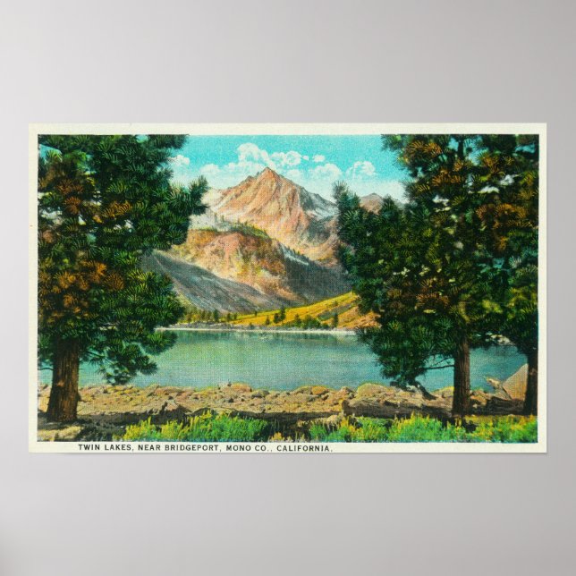 Visa Twin Sjöar nära Bridgeport Poster (Framsidan)