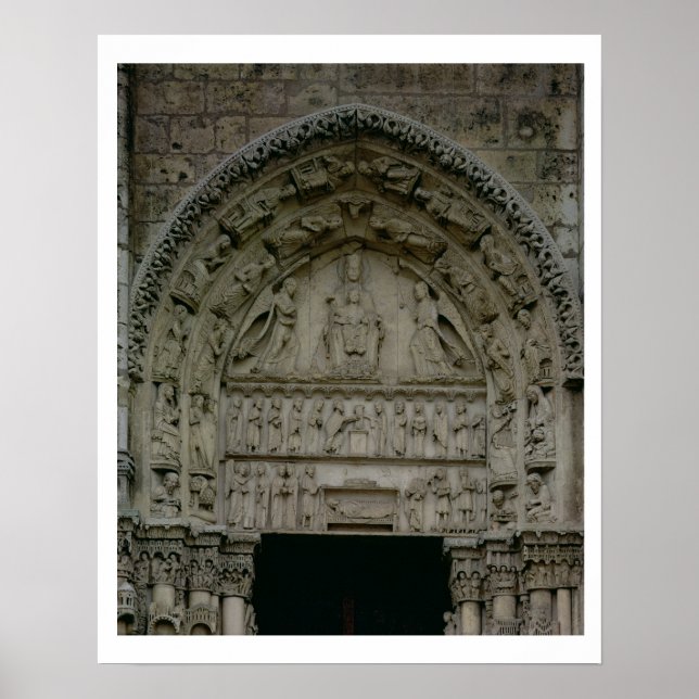 Visa tympanum som skildrar Madonna och Chi Poster (Framsidan)