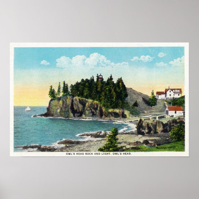 Visa Ugglans fyrhjuling och Uggla Sten Poster (Framsidan)