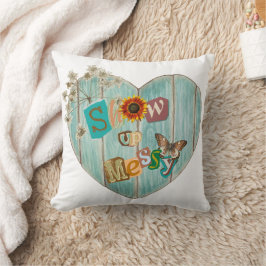 Visa upp Messy Heart Boho Dekorativ kudde