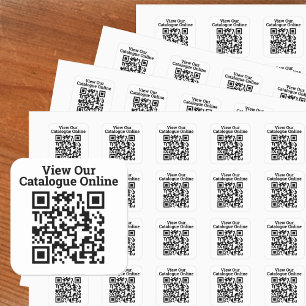 Visa vår QR-koddesign för katalogens Online Fyrkantigt Klistermärke