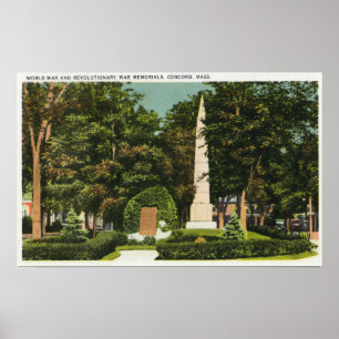 Visa Världskrig, Revolutionary Krig Memorials Poster