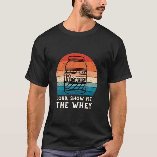 Visa vassleproteinpulver t shirt (Framsida)