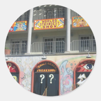 Visa Venedig Beach-Freak Runt Klistermärke