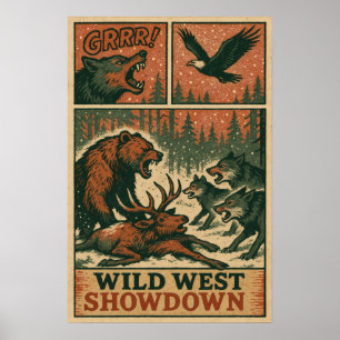 Visa vilda western för djur poster