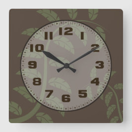 Visa Vines Fyrkantig Klocka