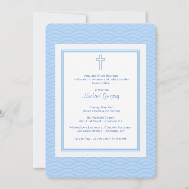 Visa Vinkar blå inbjudan (Framsida)