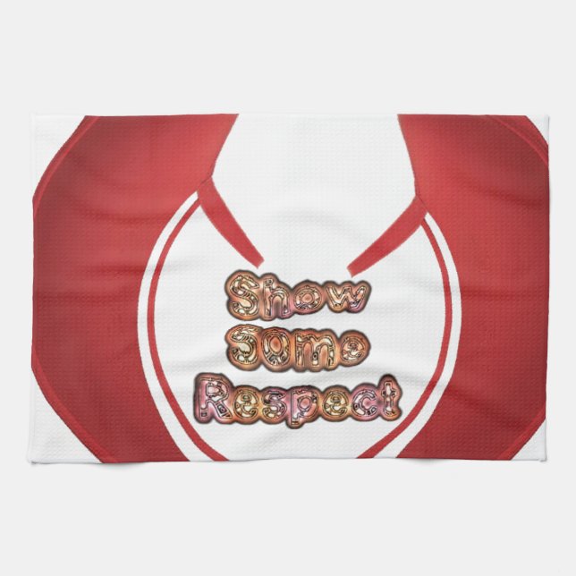 Visa viss respekt för konstnärlig utskrift kökshandduk (Horisontell)