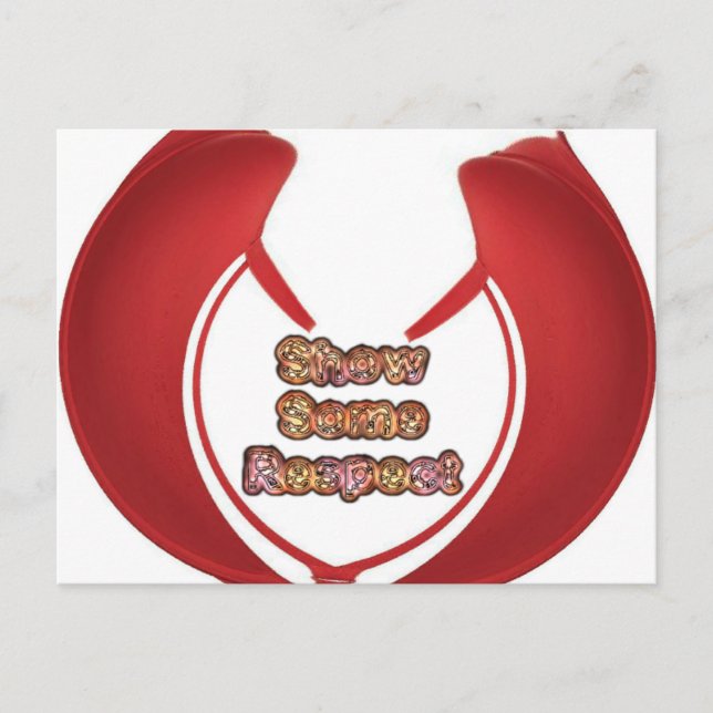 Visa viss respekt för konstnärlig utskrift vykort (Framsida)