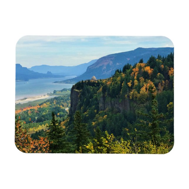 Visa Vista House, Columbia River, Oregon Magnet (Horisontell)