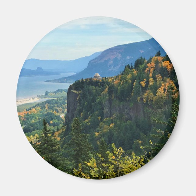 Visa Vista House, Columbia River, Oregon Magnet (Framsidan)
