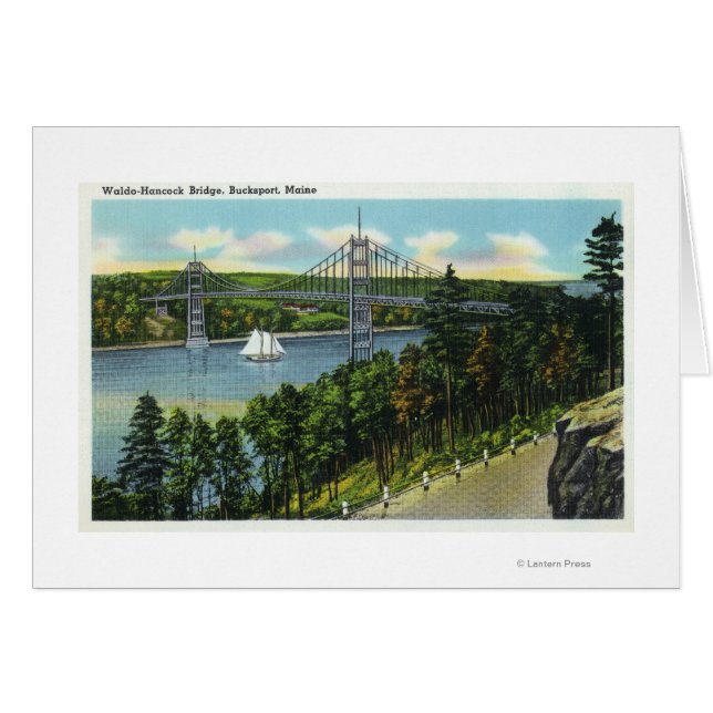 Visa Waldo-Hancock-bron Hälsningskort (Framsidan Horizontal)