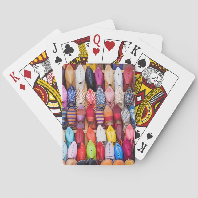 Visade skor i en butik i soukerna casinokort (Baksidan)