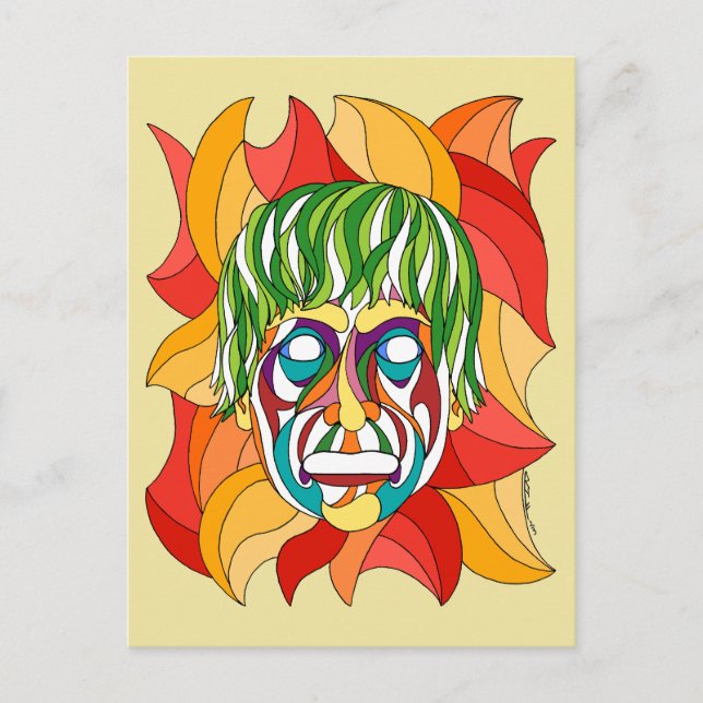 Visage Grimace Vykort (Framsida)