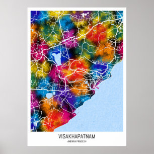 Visakhapatnam Andhra Pradesh Karta Poster