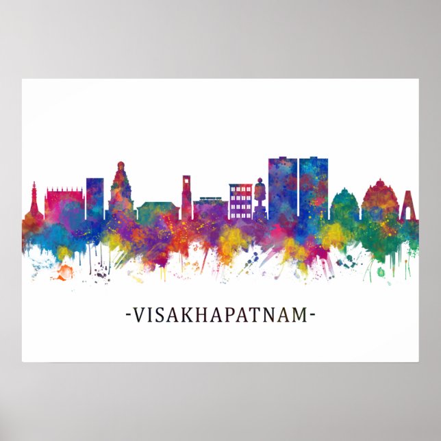 Visakhapatnam Andhra Pradesh Skyline Poster (Framsidan)
