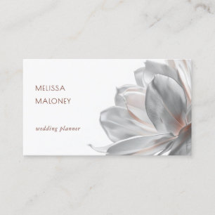 Visakort Blush Silver Magnolia White Visitkort