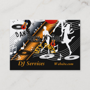 Visakort DJ Diskjockey Dansmusik Party Visitkort