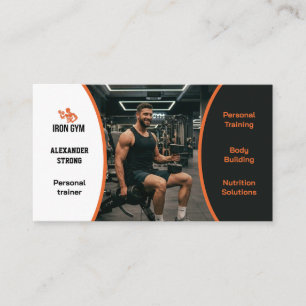 Visakort fitness tränare kroppsbyggande gym visitkort