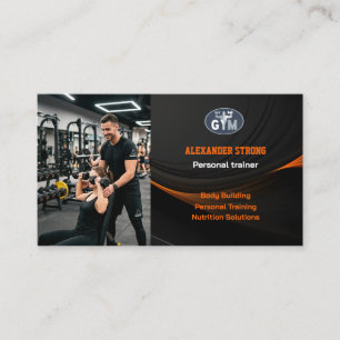 Visakort fitness tränare kroppsbyggande gym visitkort