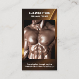Visakort fitness tränare kroppsbyggning gym visitkort