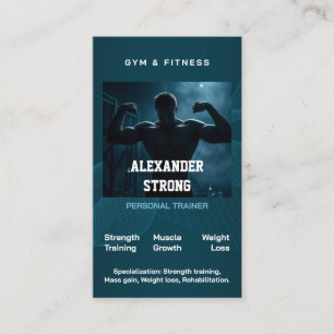 Visakort för fitness tränare kroppsbyggande gym visitkort