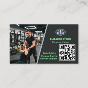 Visakort för fitness tränare kroppsbyggning gym visitkort