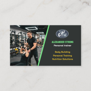 Visakort för fitness tränare kroppsbyggning gym visitkort