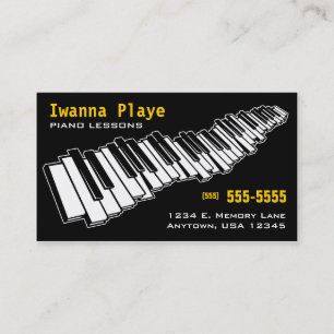Visakort för pianolektioner visitkort