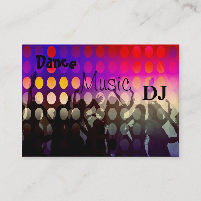 Visakort Musik DJ Dansfest Visitkort (Framsida)