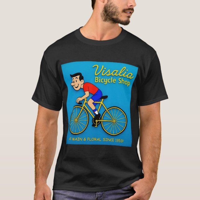 VISALIA BICYCLE SHOP. T SHIRT (Framsida)