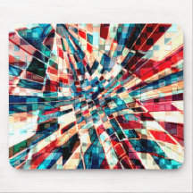 Visande rödblått på vridna plattor och sandig effe