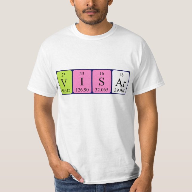Visar återkommande bord namn-skjorta t-shirt (Framsida)