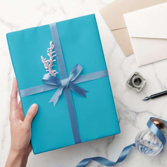 visar en turkos digital inbjudningsdesign presentpapper (Gifting)