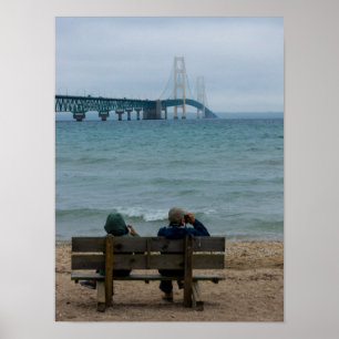 Visar Mackinac Bridge Poster