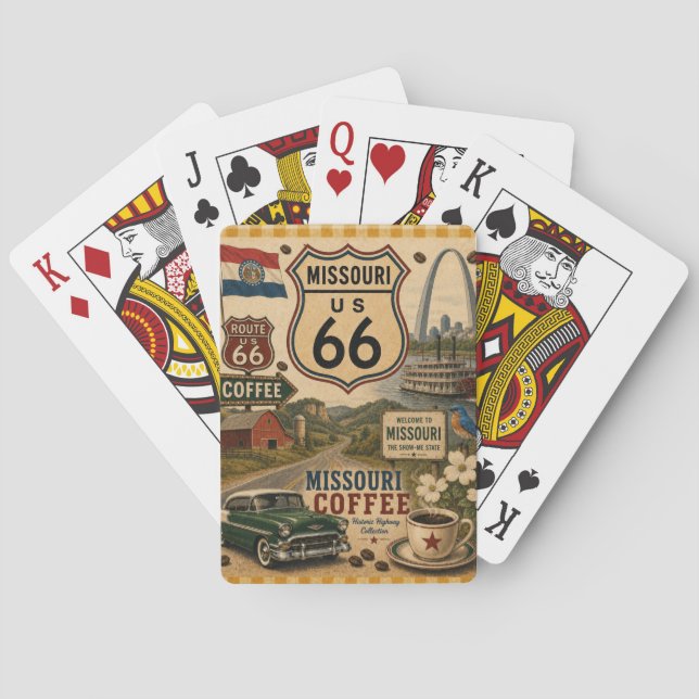 Visar mig statens Mother Road Game Night Casinokort (Baksidan)