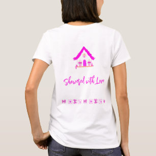 Visas med Kärlek Rosa-babydusch T Shirt
