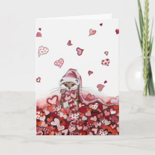 Visas med Valentines Kärlek-kort Helgkort