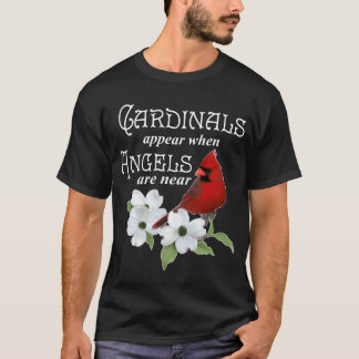 Visas när Änglar är nära fågelpresentfamiljen T Shirt