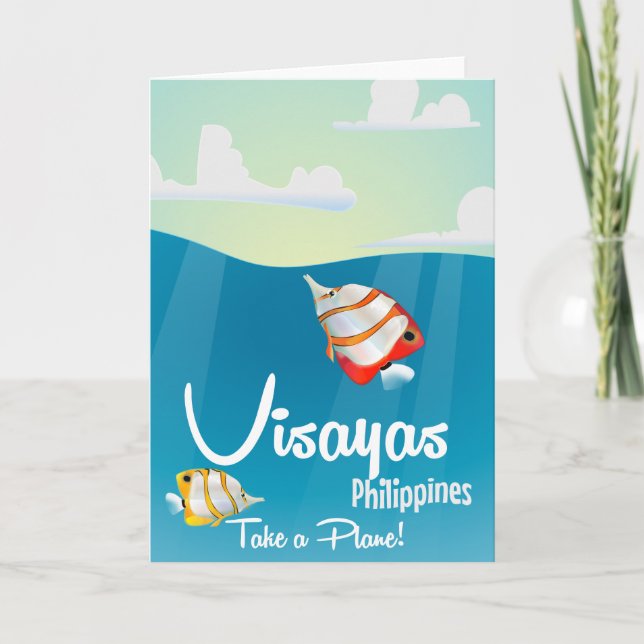 Visayas, filéer, reseaffisch för tecknad helgkort (Framsida)