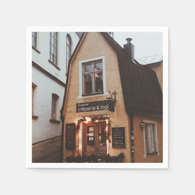 Visby - Crêperie & Logi - Sverige Pappersservett (Framsidan)