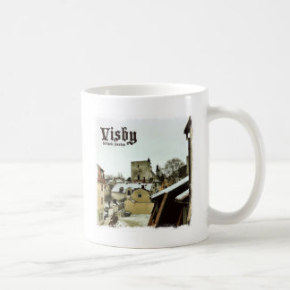 Visby Gotland, sverigeRooftops med den ljusa Kaffemugg